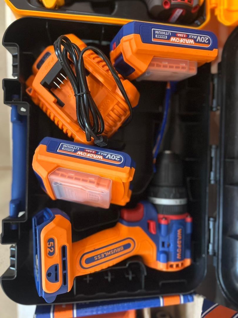 Wadfow Cordless Impact Drill 20V 52Nm + 2 Battery  P1C5
